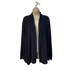 MICHAEL Michael Kors Women’s Open Front Long‎ Sleeve Cardigan Navy Blue Large